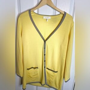 Escada Yellow & Gray Sweater Set